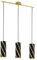 EGLO Pendellampe Pinto Nero 1, 3 flammige Pendelleuchte, Material: Stahl, Farbe: Goldfarben, Glas: Schwarz, gold, Fassung: E27