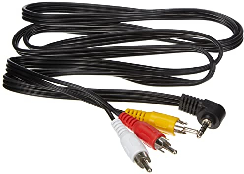 PremiumCord Klinke auf Cinch Video HQ Kabel, Länge 1, 5m, 4-polig Klinkenstecker 3, 5mm auf 3x Cinch RCA Stecker, Video Verbindungskabel, Jack zu RCA, geschirmt, Farbe schwarz