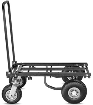 PROAIM Vanguard UC5 Foldable Utility Cart, 32-53 Extendable, 200kg/440lb | Steel cart with 8-in-1 adjustable configurations; 8 front swivel + 10 rear solid rubber wheels, brakes & foldable handle