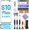 Tpyag für Samsung Galaxy S10 Plus Display,Frontglas Display für Samsung Galaxy S10 Plus 6,4 Zoll,Bildschirm Reparaturset mit wasserfestem Kleber (KEIN LCD & Touch-Digitizer)