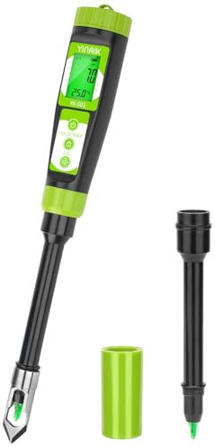 YINMIK Medidor de pH del Suelo Digital para Jardineros, Probador de pH de Suelo Plantas, Mide pH de Solución y Tierra para Macetas, Medidor de pH para Invernaderos, Jardines, Césped, Agricultura