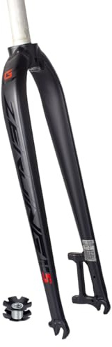 BSFHQS Fourches Rigides VTT 26 27,5 29 Universelle Fourche De Vélo en Alliage D'aluminium Ultralégère Tube Droit 1-1/8 Fourche Avant De Frein À Disque 9x100mm Libération Rapide(Black Label,29in)