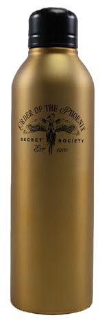 Blue Sky Studios Harry Potter Water Bottle Metal, Gold Steel Material, 750 ml, Merchandise and Gift - Order of The Phoenix