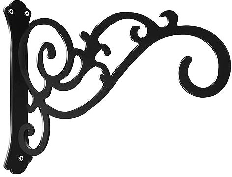 Zqxnt Support mural en fer noir pour mangeoire à oiseaux avec vis pour décoration de jardin