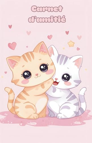 Carnet d’amitié à remplir – Fiches pour amis, souvenirs, photos et confidences: Un journal d’amitié kawaii pour filles – 18 amis, 4 pages chacun : ... questions, messages – 80 pages à compléter