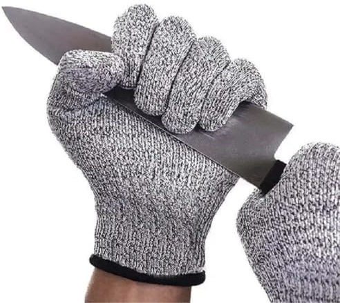 5-nivås skärskyddshandskar, multifunktionella grönsaksskärningshandskar for hushållet, skärskyddshandskar, repskyddshandskar for husdjur, handskar av imiterat ståltråd(XL)