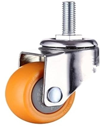 1 st 1/1, 25/1, 5/2 tum möbelhjul nylon snurrhjul shoppingvagn med gummihjul (D,3 cm)
