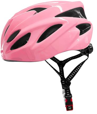 JISADER Fahrradhelm für Kinder, Verstellbar, Stoßdämpfend, Tragbar, Rennradhelm, Geeignet für Radfahren, Skateboarden Und Mountainbiken, Rosa