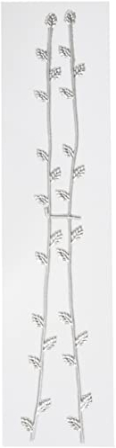 Rayher 3109822 Wachs-Borte, silber, Länge 21 cm, Breite ca. 1,4 cm, Btl. 2 Stück, Verzierwachs, Wachs zum Kerzen verzieren, Kerzenwachs, für Kommunionkerzen, Hochzeitskerzen