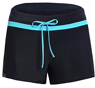SHESHY Shorts de Baño Mujer, Secado Rápido, Shorts de Natación con Cordón Ajustables, Tejido Agradable para La Piel, Deportes Acuáticos(S-3XL)