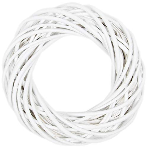 TIN TOURS Sp. z o. o. Couronne décorative en osier - Diamètre : 25 cm - Diamètre : 6 cm - Épaisseur :