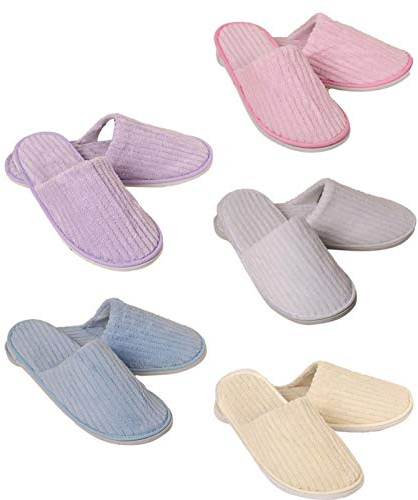 Stronrive Hotelslipper 5 Paar Hotelschlappen Einweg Hausschuhe Waschbar Badeslipper Gästehausschuhe Gastpantoffeln Badeschlappen Einwegschlappen Unisex Schuhe für Hotelreisen