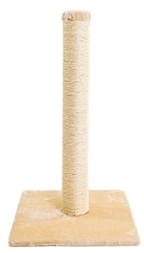 Kratzbaum Beige 36x36x65cm Sisal Kratzsäule Katzenkratzbaum Plüsch