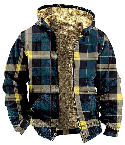 Feibeauty Ubergangs Jacke Herren Arbeit Jacke Herren Jacke Herren Winter Warm Windbreaker Herren Softshelljacke Jungen 164 Strick Bolero Strickjacke Herren Wolle Fahrradmantel 28 Zoll (Yellow, 6XL)