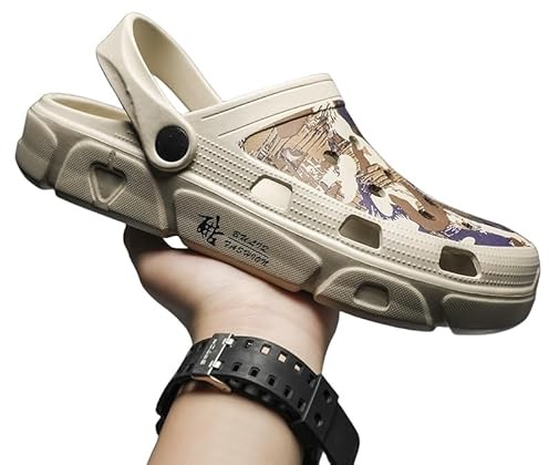 LHEZXS Ciabatte estive Scarpe Croc Da Uomo Estate Esterna Antiscivolo Morbido Bottom Toe Pantofole Da Spiaggia Da Uomo-B-43