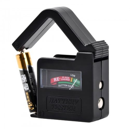 Probador de Batería Universal, Comprobador de Batería Doméstica, Batería Volt Checker, Comprobador de Pilas, Medidor Pilas para AA, AAA, C, D, 9V, 1.5V (Modelo: BT-168)