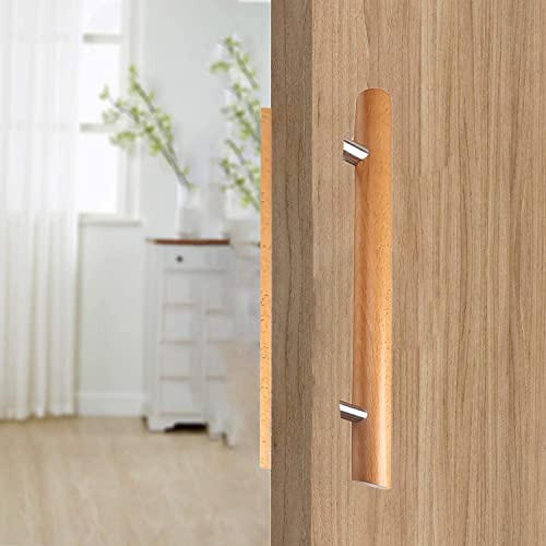 ntumLeap Door Handle Wood Solid Door Handle Set for Conservatory,Long Rectangular Sliding Door Handle Cupboard Pocket Doors (Style1 60cm/23.6) (Style3 40cm/15.7)
