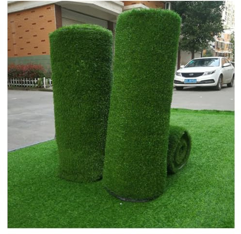 Artificial Green Grass Rug 20MM Thick High Density Turf Roll Carpet 4m X 5m Water and UV Resistant Indoor Outdoor Use Durable Synthetic Grass Mat (Size: 4X5M)