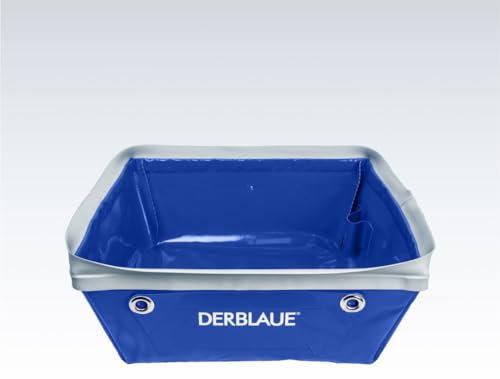 DERBLAUE Professionnel 10L Plateau de Collection Cône Trunqué - Tissu et Métal, Bleu