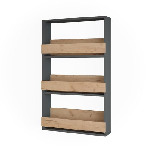 Vicco Portabicchieri da vino Repose, Quercia dorata/antracite, 60 x 98 cm