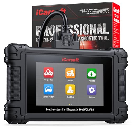 iCarsoft VOL V4.0 Bidirectional Diagnostic Scan Tool for Volvo/SAAB OBD2 Scanner + 2 Car Brand Vehicles, All System, All Reset Items/Actuation Test/Battery Registration Tool, Auto VIN-Free Update