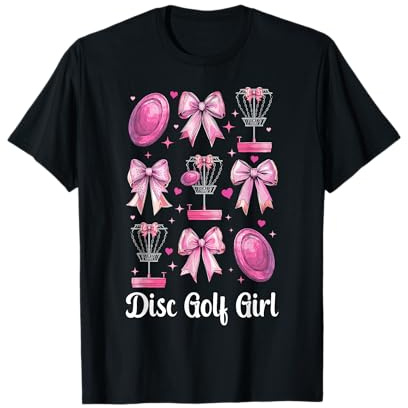 Joueuse de Disc-Golf pour Fille Discgolf Coquette Bow T-Shirt