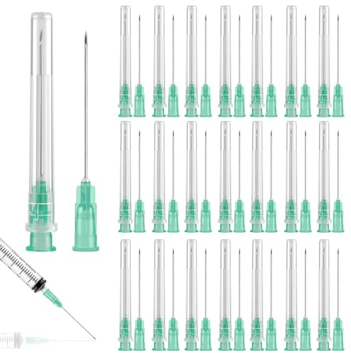 100 stycken 21 G (0,8 x 38 mm) rostfritt stål rör för vätskor, individuellt förpackad dispenserrör för påfyllningsvätskor, industrilaboratorietillbehör för hushåll, hobby, olja, lim