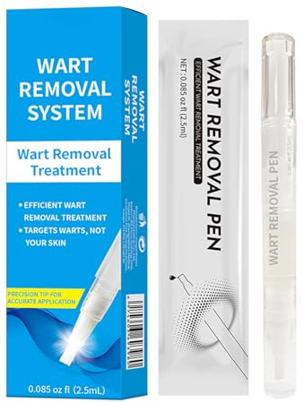 Removedor de verrugas de acción rápida para rostro y cuerpo - Lápiz con ácido salicílico y pincel de precisión | Fórmula suave para eliminar verrugas, tamaño viaje (2.5ml)