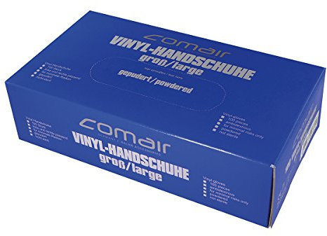 Comair - Guantes de vinilo con polvo (100 unidades)