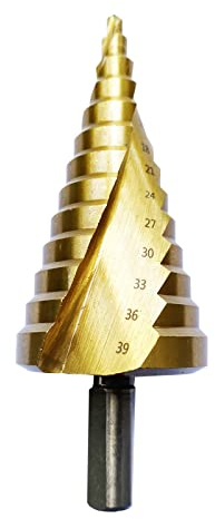 CEFEPH AACH439 - Broca escalonada profesional de 4 a 39 mm HSS para acero inoxidable, metal, madera, plástico, etc