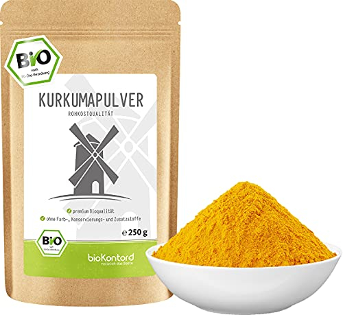 BIO Kurkuma Pulver gemahlen 250 g | Kurkumapulver - Curcuma - Curcumin | 100% naturrein | Rohkostqualität | aus Indien von bioKontor