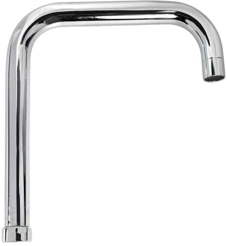 Canna di Ricambio Rubinetto Cucina Universale Girevole 24cm | Design Squadrato Moderno | Alta e Direzionabile | Compatibile con Lavelli Monoforo | Facile Installazione