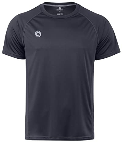 Stark SOUL sportskjorta, fitness, t-shirt, reflect, kortärmad, funktionell skjorta, andas, snabbtorkande träningströja, GRÅ, L