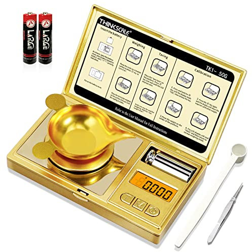 THINKSCALE Milligram Scale 50g x 0.001g, Powder Scale for Reloading Gold