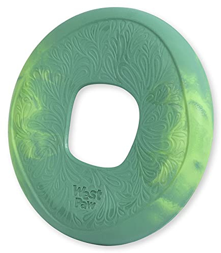 WEST PAW Seaflex Sailz Dog Toy Flying Disc – Machine Washable Dog Toys for Moderate Chewers – Eco-Friendly Zogoflex Toys for Dogs – Perfect for Gnawing, Fetch, Catch, Pet Training – Emerald
