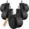 RAVN HAMAN 5er Set Bürostuhlrollen 11 mm x 22 mm - - Hartboden-Rollen bis 175 kg - - Abriebfeste Drehstuhlrollen - - Sauber abrollende Stuhlrollen - - Räder für Bürostühle, PU