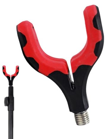 Angelrutenhalter, Karpfen-Angelrutenhalter, V-Kopf-Rutenauflage, rutschfeste, vielseitige Rutenhalter-Kolbenstützen, stabile -Pod-Stützständer-Griffstützen für das im Freien