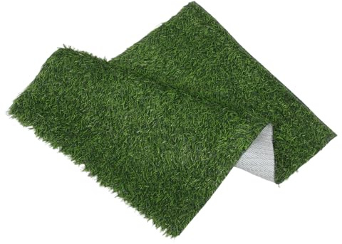 DIYEAH Alfombra de Césped Artificial Ovalada 40X60 CM Estera de Césped de Plástico Resistente Intemperie Decoración para Jardín Balcón y Patio Superficie Realista y Segura Mascotas