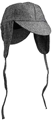 Boland 04240 - Mütze Detektiv, Grau, Fischgrät Muster, Kommisar, Hut, Kopfbedeckung, Karneval, Mottoparty