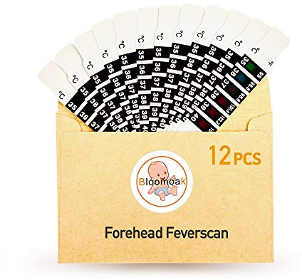 12 PCS Forehead Head Strip Thermometer Fever Body Baby Child Kid Adult Check Test Temperature Monitoring Safe Non-Toxic 95-104 ℉