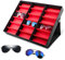 Greensen Brillenorganizer Brillen Aufbewahrung Brillenbox, Brillenständer Sonnenbrille Aufbewahrungsbox, 18 Grids Brillenaufbewahrungs-Set mit Staubschutz, Glasses Presentation Showcase