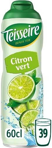 Teisseire Sirop de Citron Vert pour Boisson Rafraîchissante, Cocktails, Bidon Recyclable 60cl