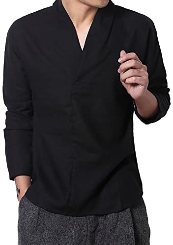 Celucke Tangzhuang Herren Anzug Chinesischer Stil Traditionelle Kampfkunst Kung Fu Tai Chi Wushu Klassisch Langärmelig Hemd Hose Training Uniform Frühling Herbst Freizeit Kleidung