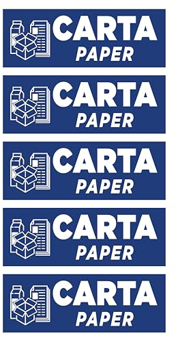 5 Adesivi per Raccolta Differenziata Carta | Formato cm 15x5 | Etichette per Contenitori Rifiuti in Italiano ed Inglese | CARTA