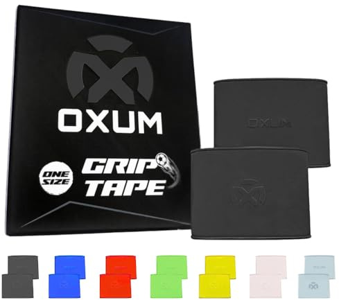Oxum Banda Sujetaespinilleras Pro de Silicona para Fútbol - Soporte Seguro y Cómodo para Espinilleras - Sujetaespinilleras para Adultos y Niños Grip Tapes (Negro)