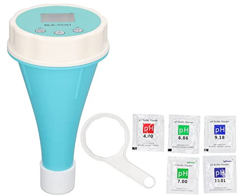 Monitor de Piscina Bluetooth Monitor de Piscina Inteligente 6 en 1 Detector Probador de Calidad del Agua para Probar PH TDS EC ORP CL y Temperatura