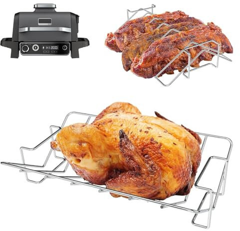 Rejilla Aletas para Ninja Woodfire OG900 OG800 Serie V Rack, Accesorios para Barbacoa Compatible con Ninja Barbacoa Eléctrica y Ahumador OG850EU, OG901EU