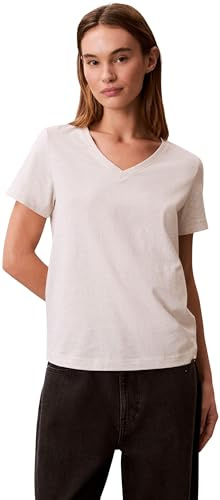 Calvin Klein Camiseta de Manga Corta Mujer Archive Jersey tee con Cuello de Pico