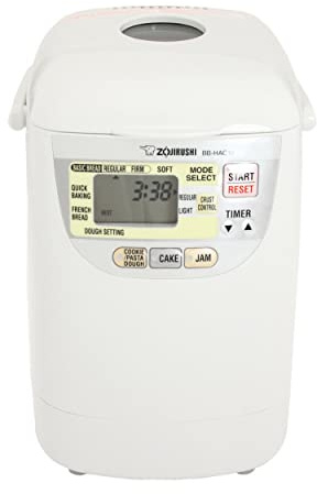 Zojirushi BB-HAC10 Home Bakery 1-Pound-Loaf Programmable Mini Breadmaker, White
