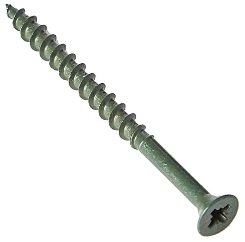 Pack of 200, 4.5 x 60mm Professional Green DECKING Screws - POZI COUNTERSUNK CSK - Home DECKING Projects - Free UK DELIVERY